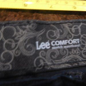 Dark Black Lee Comfort Stretch Waist Jeans